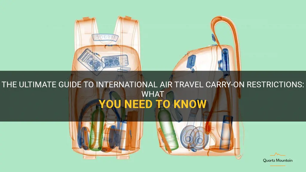 international air travel carry on restrictions