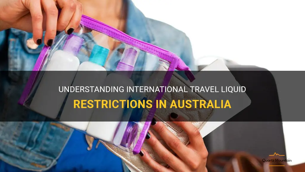 international travel liquid restrictions australia