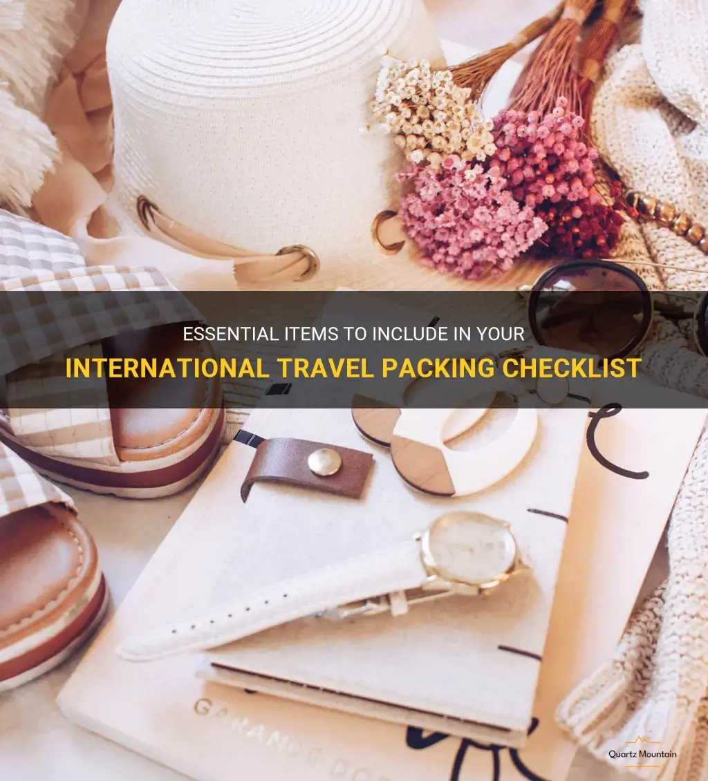 international travel what to pack checklist