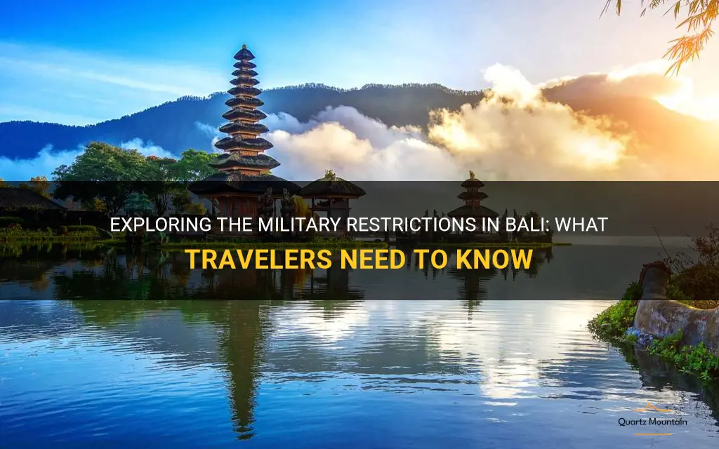 is bali a restricted travel area military