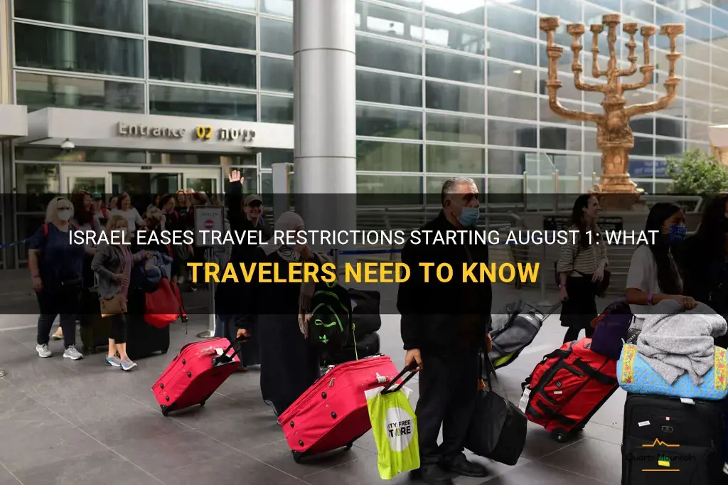 israel travel restrictions august 1