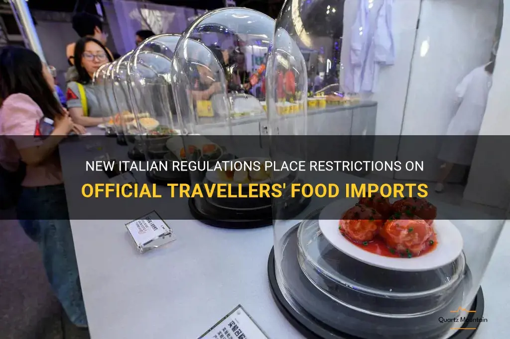 italian official travellers food import restriction