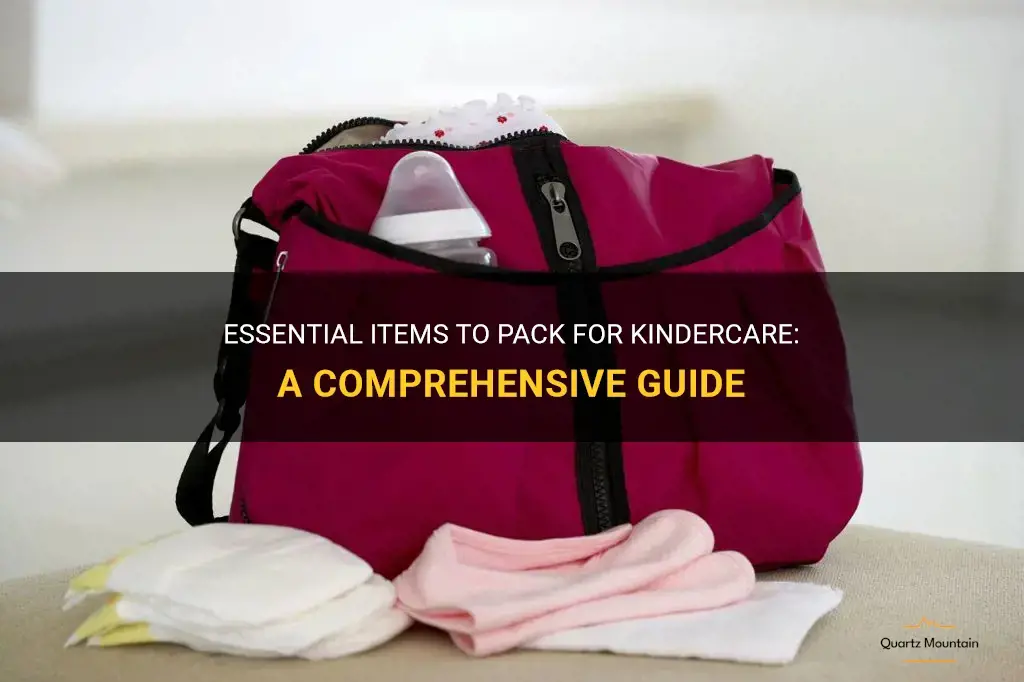 kindercare what to pack