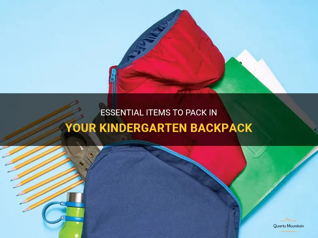 kindergarten backpack what to pack