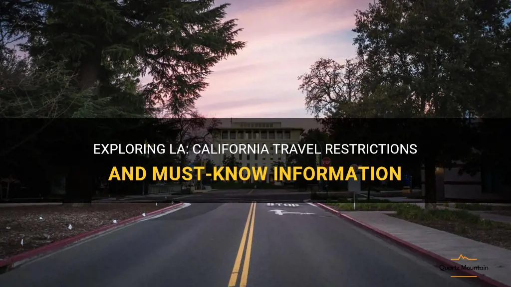 la california travel restrictions
