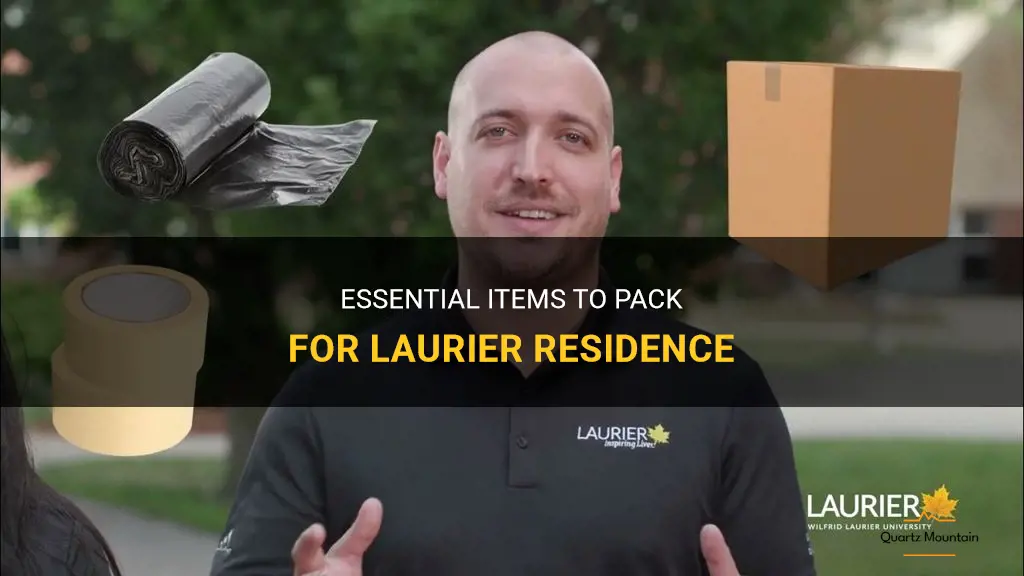 laurier residence what to pack