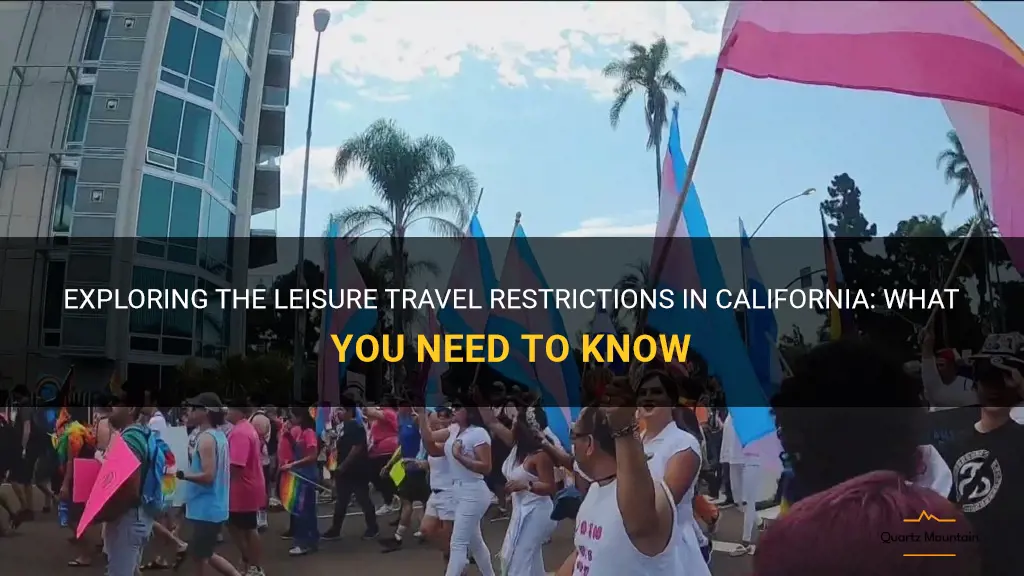 leisure travel restrictions in California