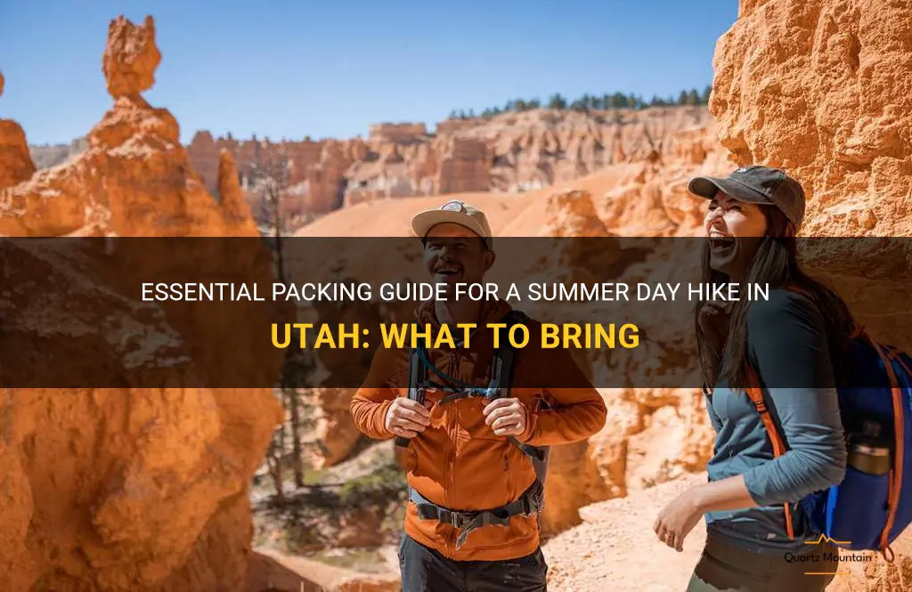light day hike what to pack utah summer