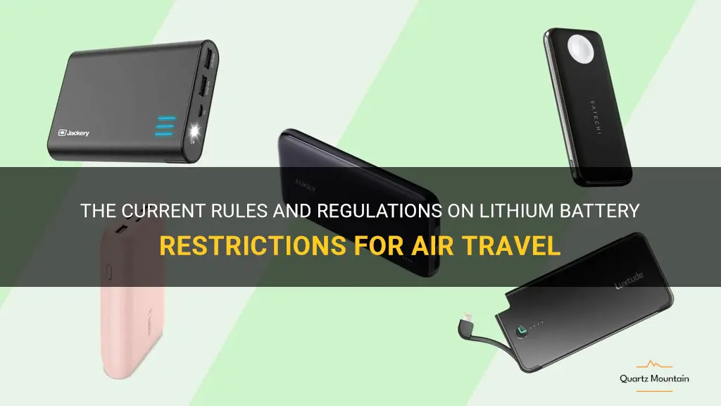lithium battery restrictions for air travel