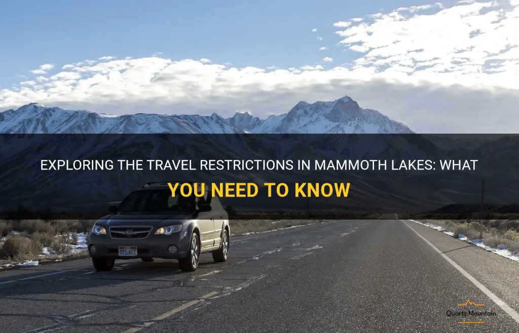 mammoth lakes travel restrictions