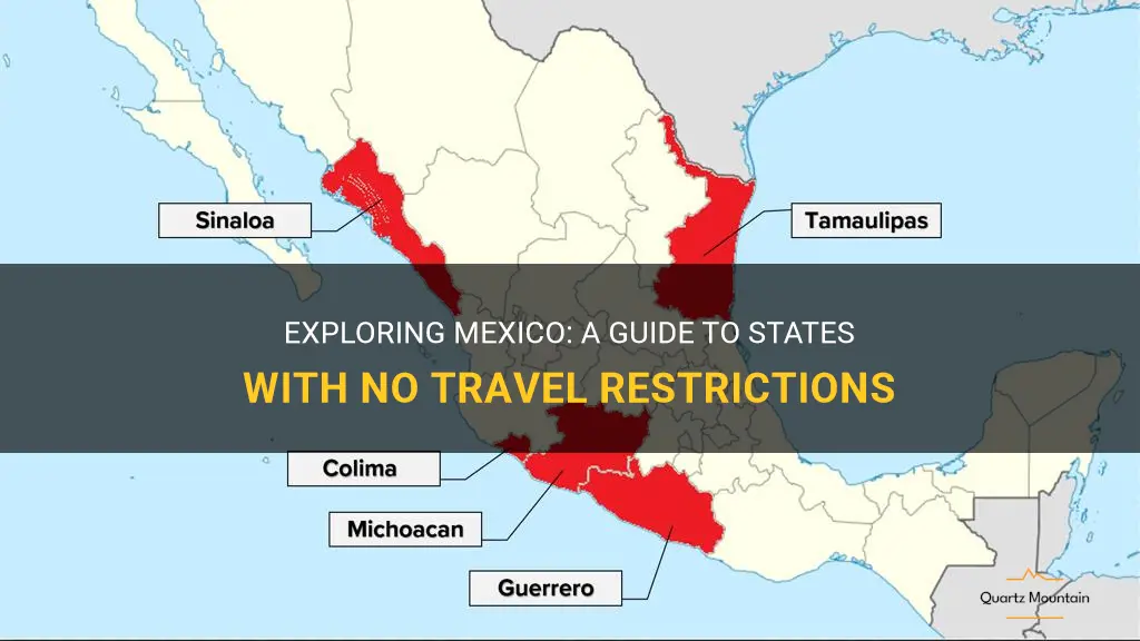 map of mexican states with no travel restrictions