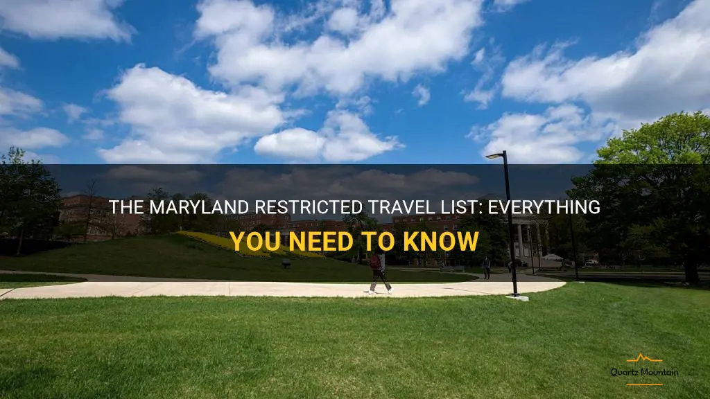 maryland restricted travel list