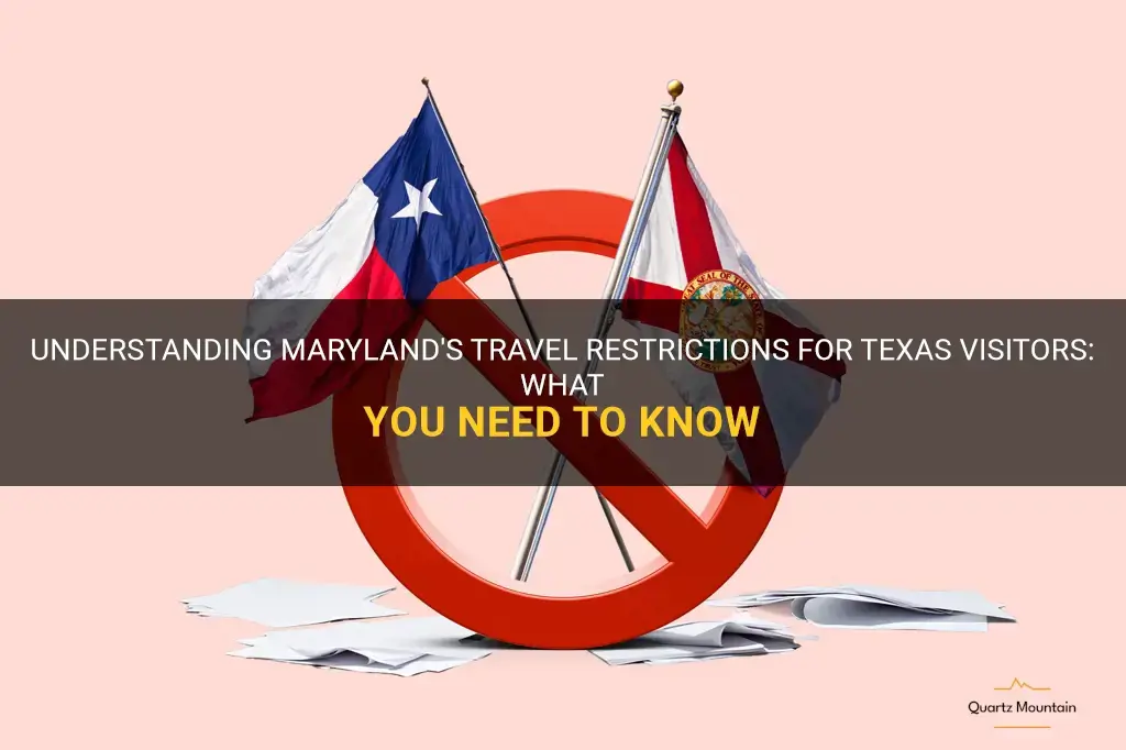 maryland travel restrictions from texas