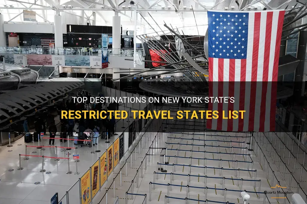 new york state restricted travel states list