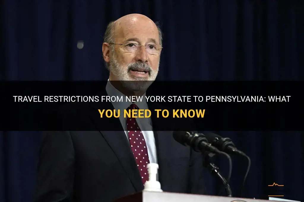 new york state travel restrictions to pennsylvania