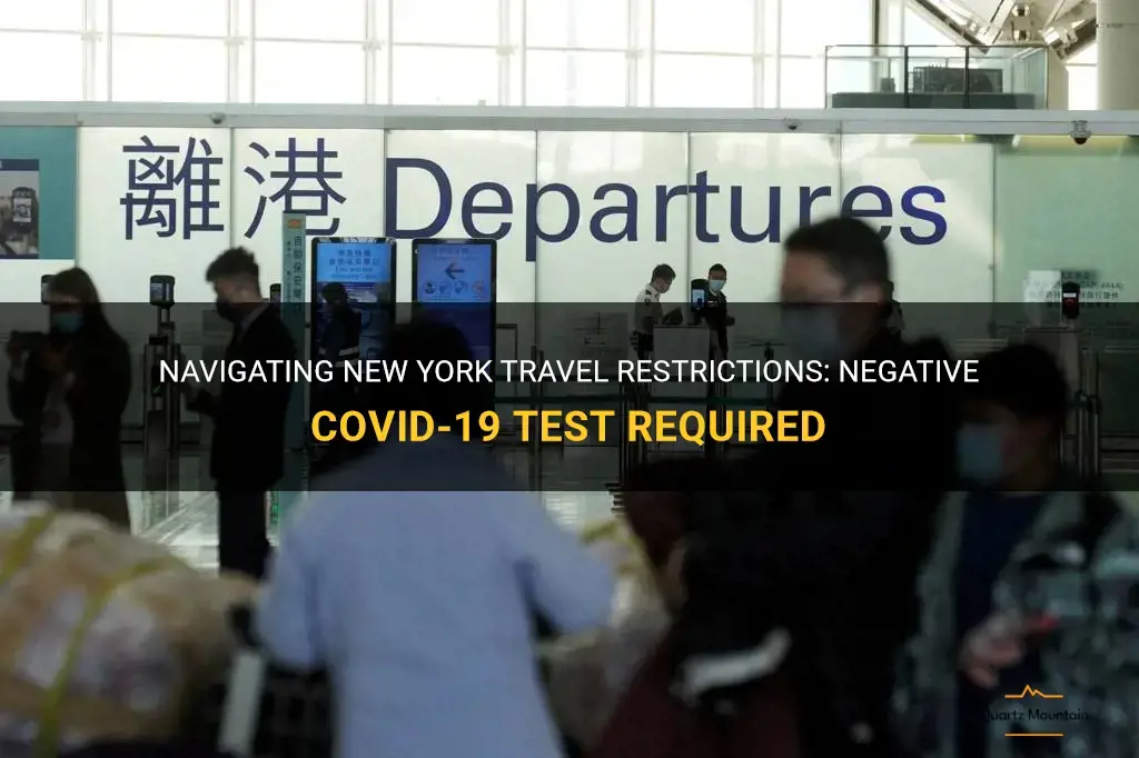 new york travel restriction negative test