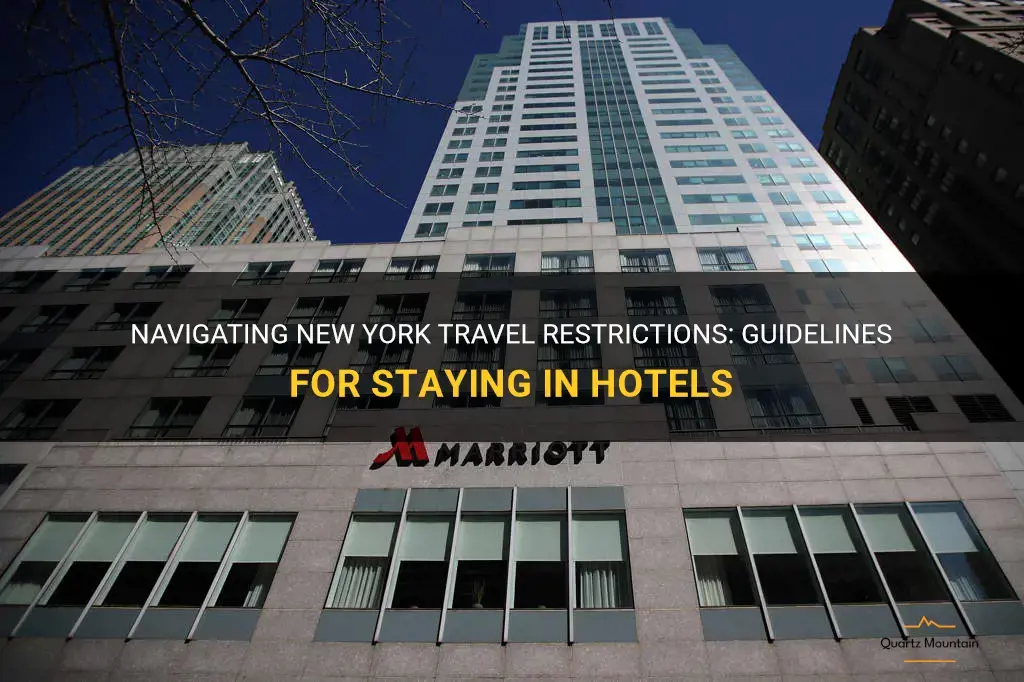new york travel restrictions hotels