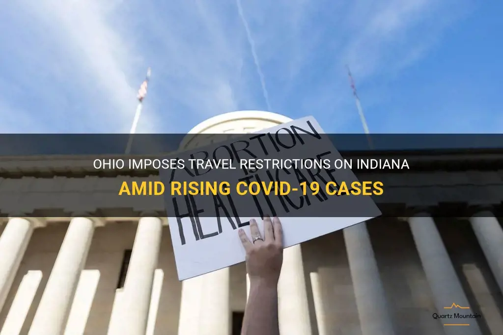 ohio restricts travel to indiana