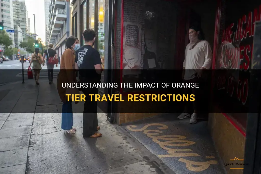 orange tier travel restrictions
