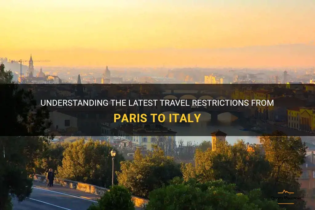 paris to italy travel restrictions