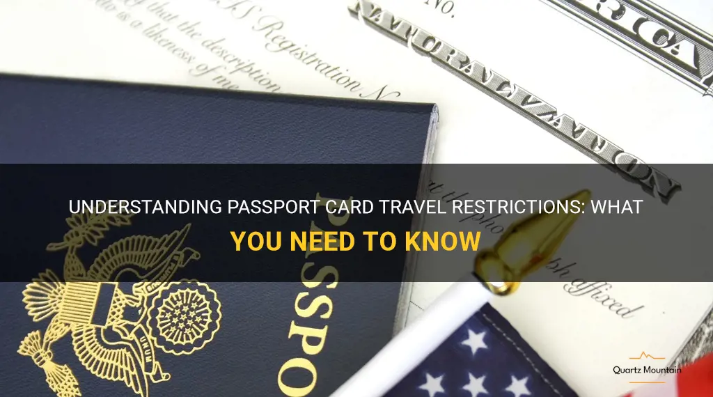 passport card travel restrictions