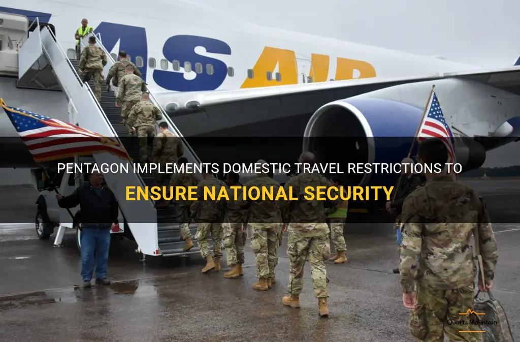 pentagon domestic travel restrictions
