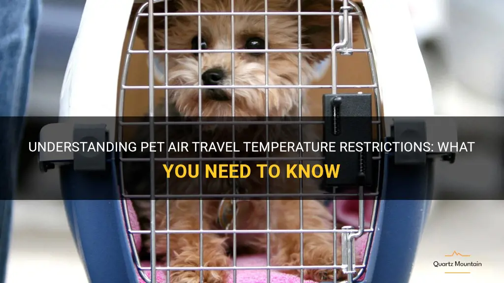 pet air travel temperature restrictions