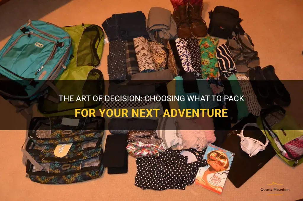 picture someone deciding what to pack