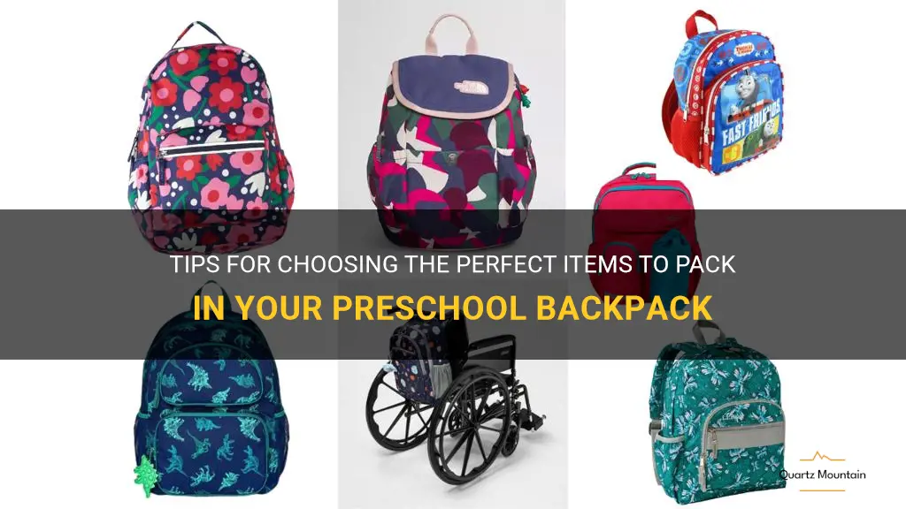 preschool backpack what to pack