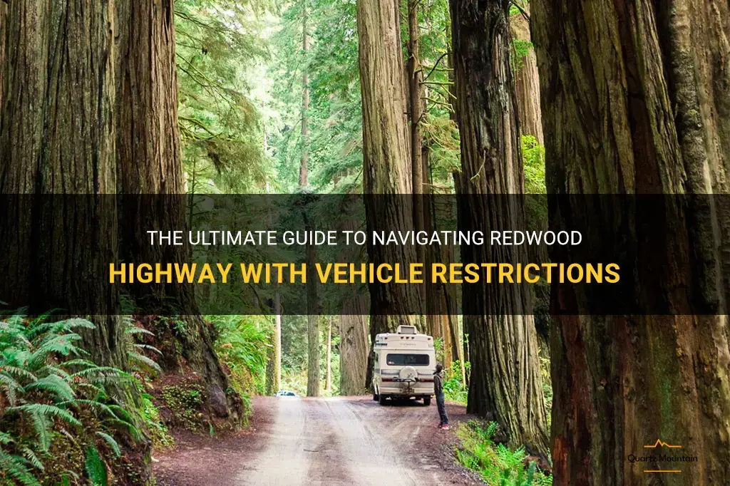 redwood highway map travel vehicle restrictions