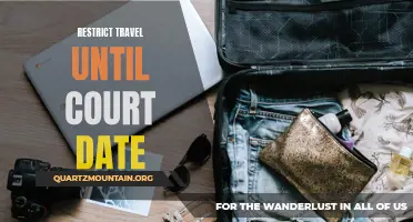 Why It Makes Sense to Restrict Travel Until Your Court Date