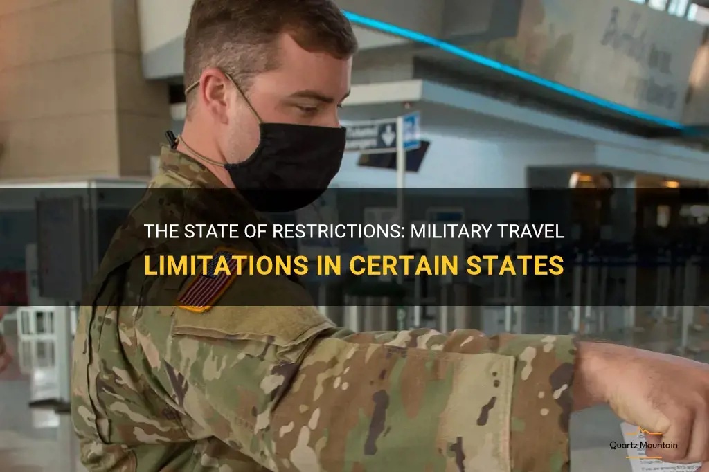 restricted states for military travel