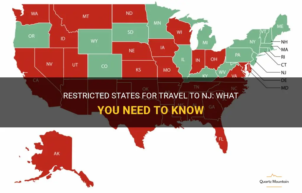 restricted states for travel to nj