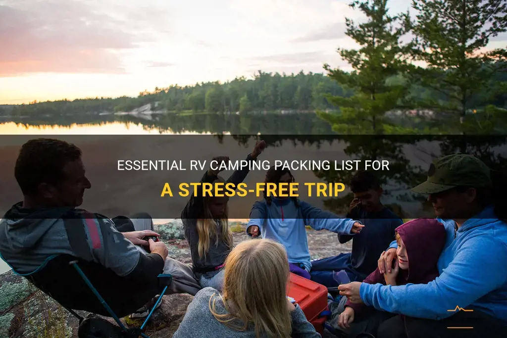 rv camping lists what to pack