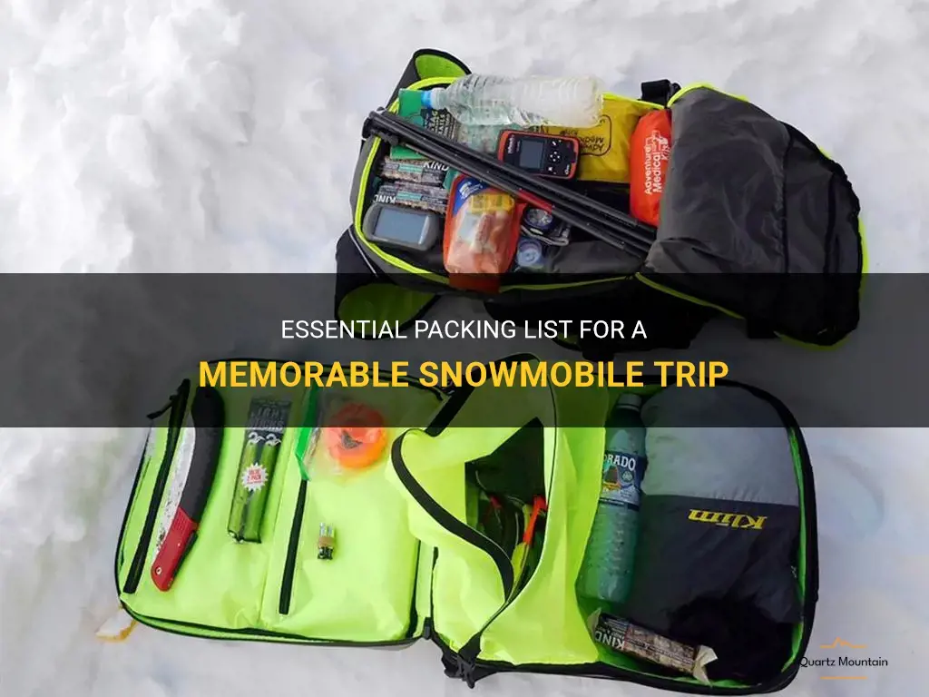 snowmobile trip what to pack