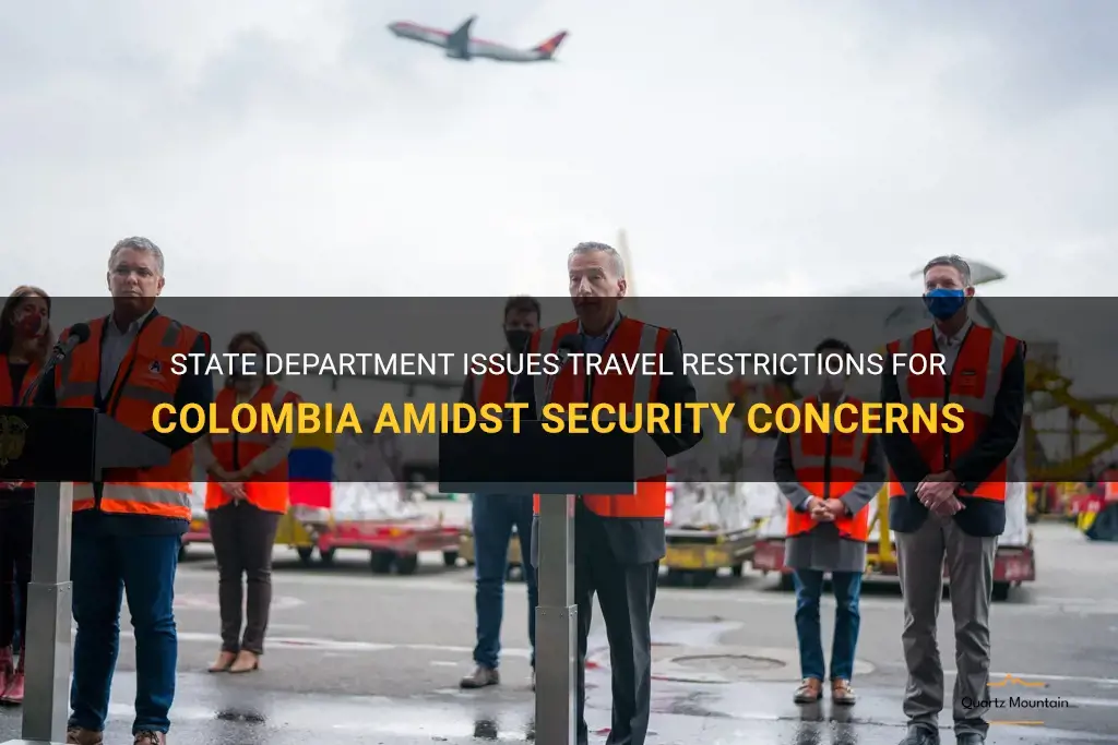 state department travel restrictions colombia