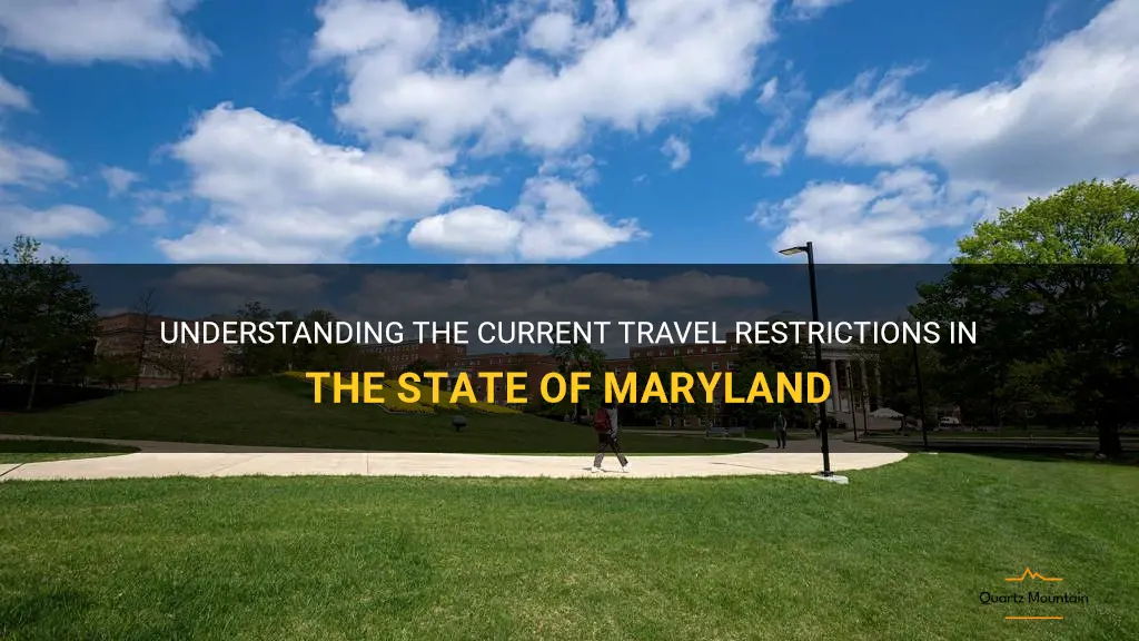 state of maryland travel restrictions