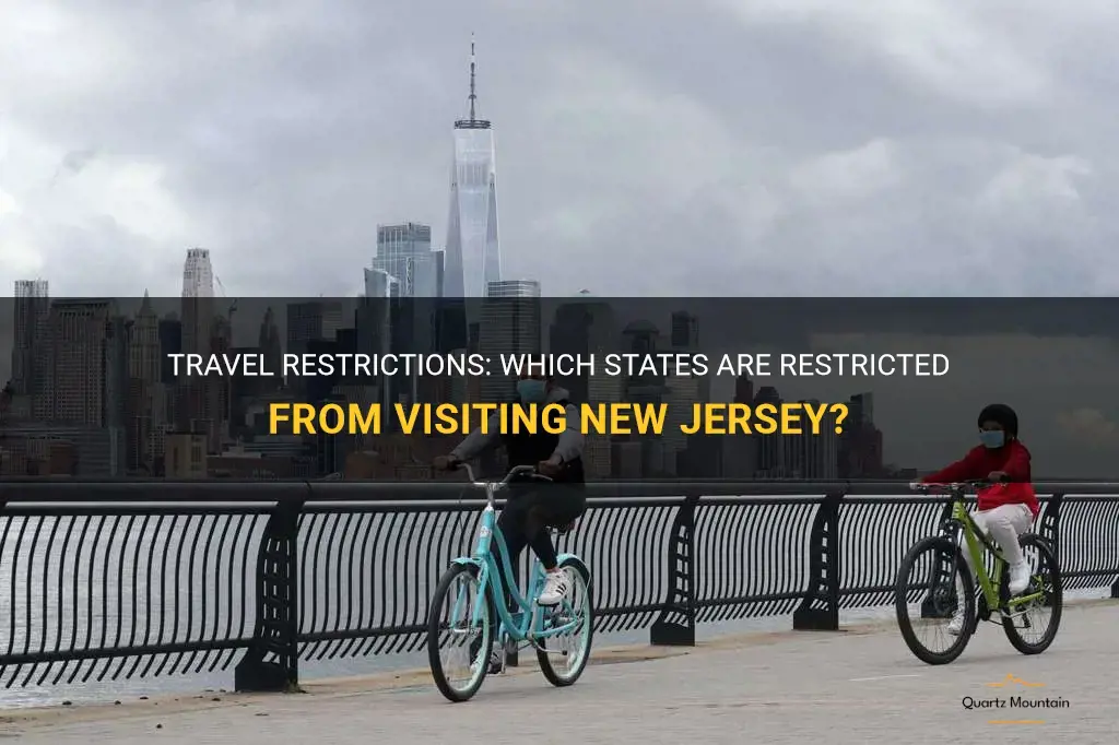states restricted to travel to new jersey