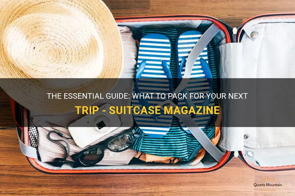 suitcase magazine what to pack