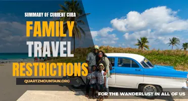 Cuba's Current Family Travel Restrictions: A Summary