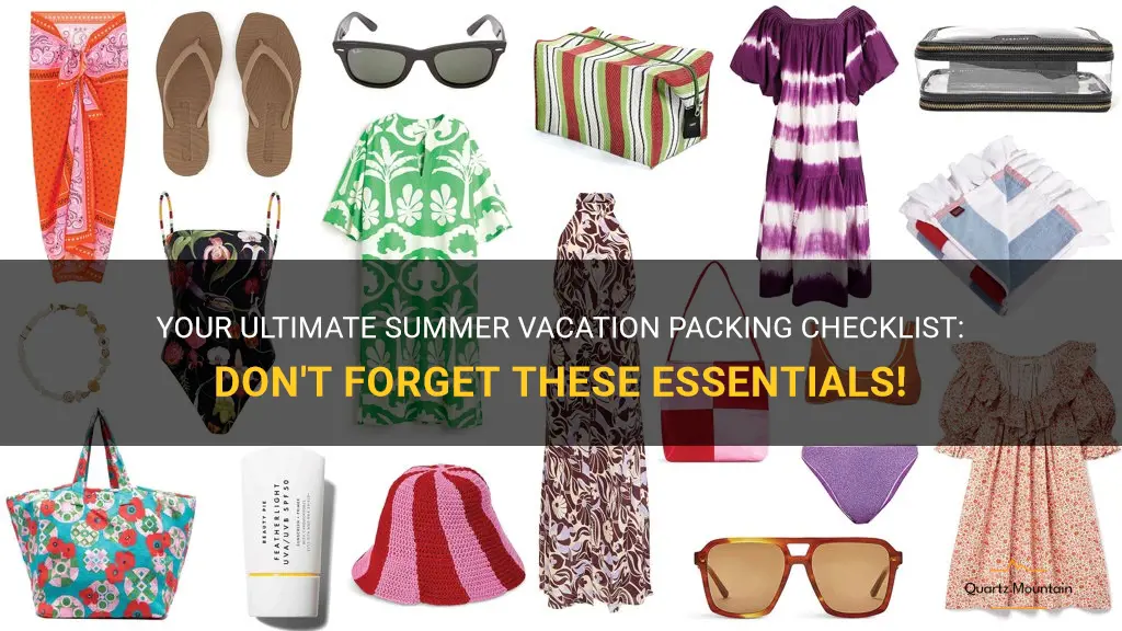 summer vacation what to pack checklist