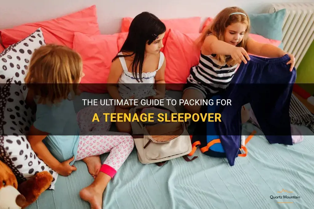 teenage what to pack for a sleepover
