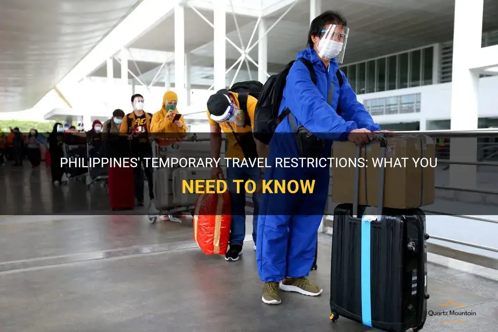 temporary arrival travel restrictions philippines