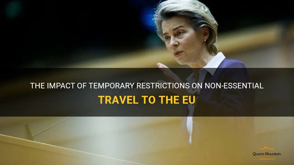 temporary restriction on non-essential travel to the eu