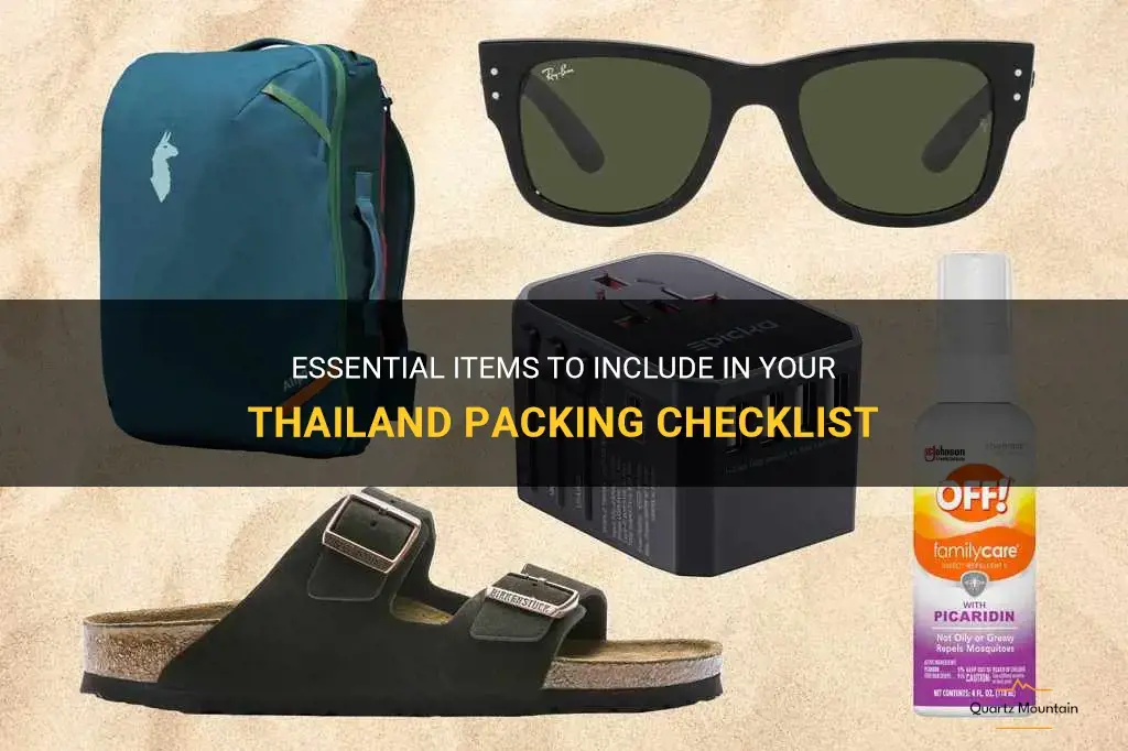 thailand checklist what to pack