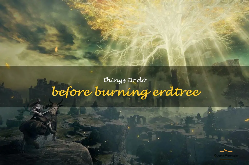 things to do before burning erdtree