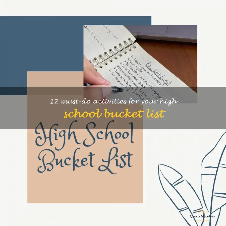 things to do before high school bucket list