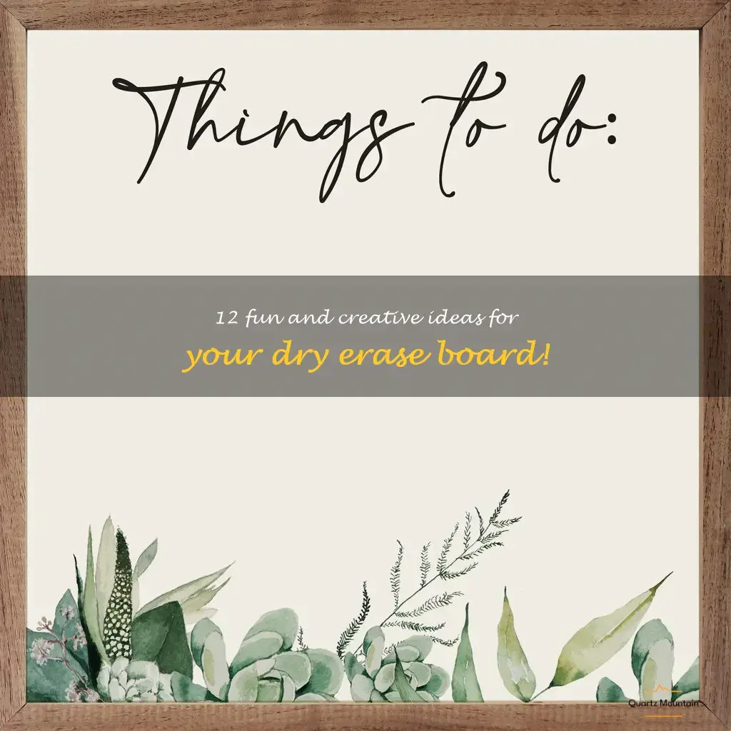 things to do dry erase board