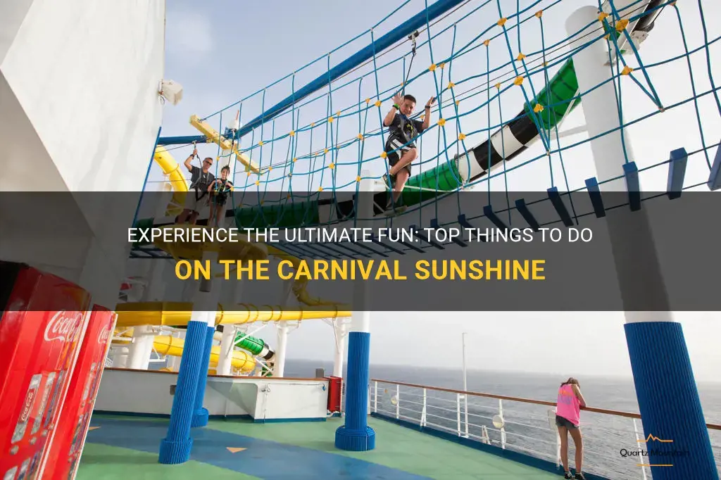 things to do in carnival sunshine