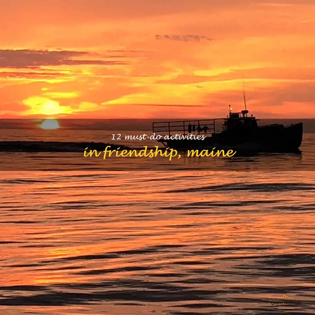 things to do in friendship maine